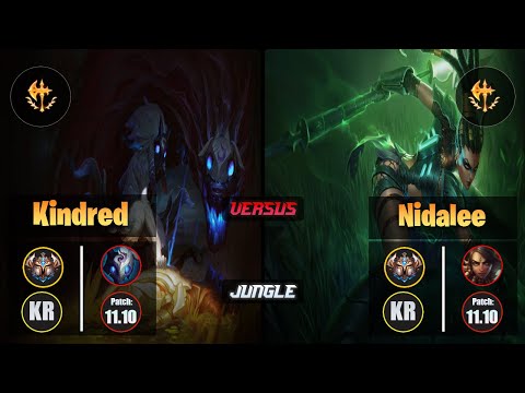 Challenger KINDRED [Conqueror] (Jungle) VS  NIDALEE - Challenger KR Patch 11.10