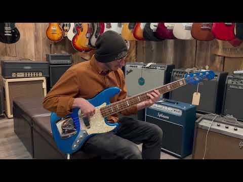 Immagine Fender Custom Shop Masterbuilt John Suhr "Grand Finale" Jazz Bass V 1997 - Blue Flake - 20