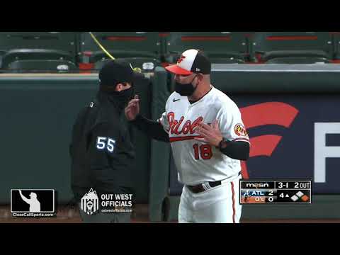Ejection 57 - Umpire Brennan Miller Ejects Brandon Hyde in Baltimore After Check Swing Call