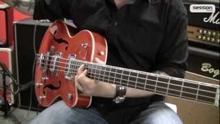 Video thumbnail for GRETSCH G5123B Electromatic Hollow Body Bass OR by session