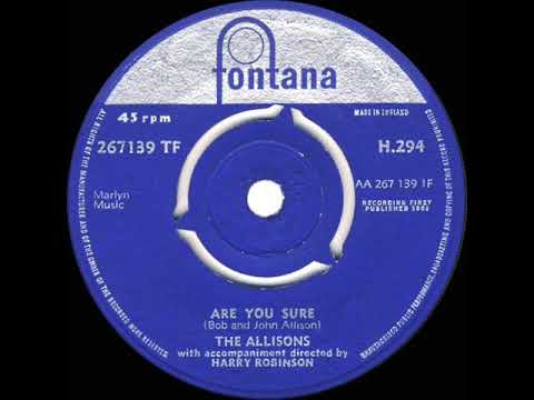 1961 Allisons - Are You Sure (#1 UK hit*)