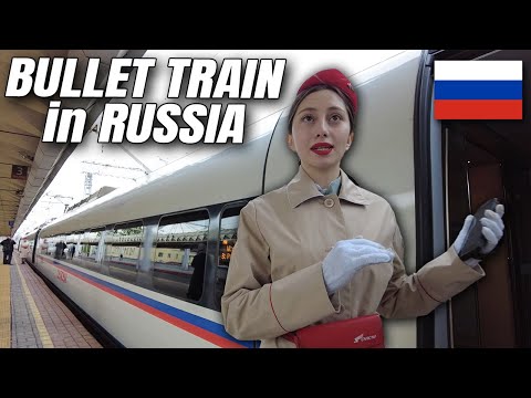 Riding Russia's Bullet Train 'SAPSAN', Moscow to St. Petersburg 4 Hours!