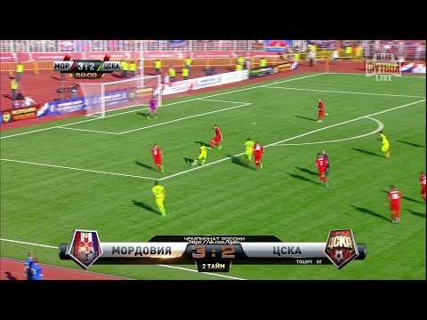 Zoran Tosic's goal. FC Mordovia vs CSKA | RPL 2015/16