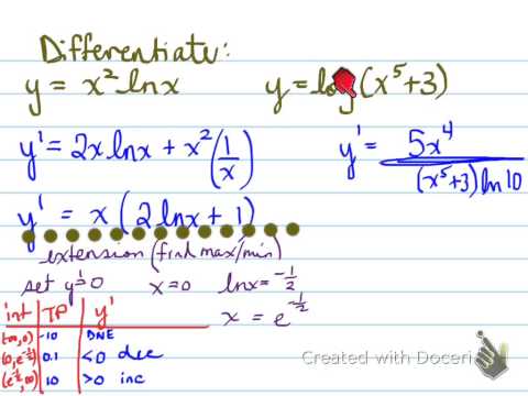 MCV unit 5 lesson  5 general log derivative