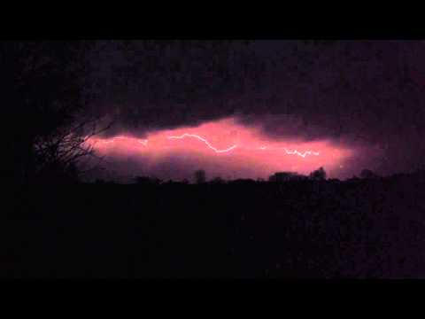 Blitz eines Wintergewitters