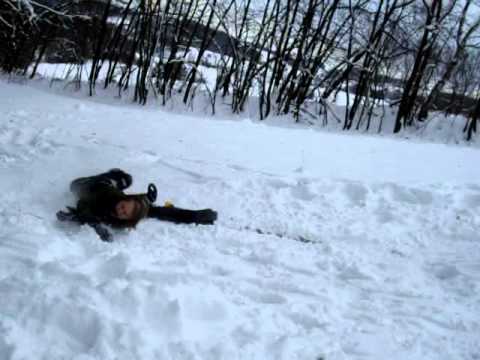 Lenkschlitten voll in die Eier