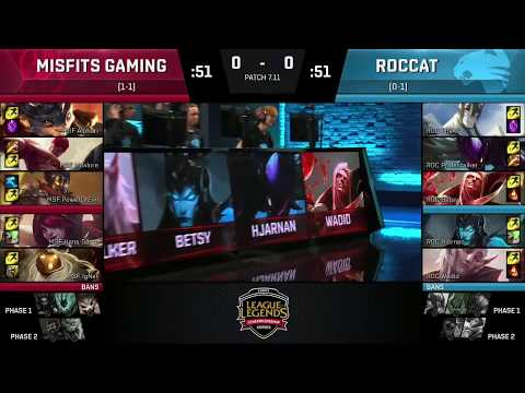 MSF vs ROC Highlights Game 1 EU LCS SUMMER 2017 Misfits vs Roccat W2D3