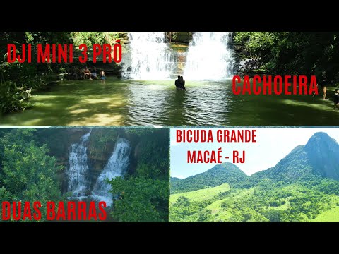 CACHOEIRA DUAS BARRAS - MACAÉ RJ #drone #dji #mini3pro em #voo Exploratório Na #cachoeira #incrível