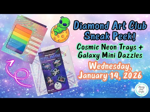 Diamond Art Club Sneak Peek! – Cosmic Neon Trays + Galaxy Mini Dazzles