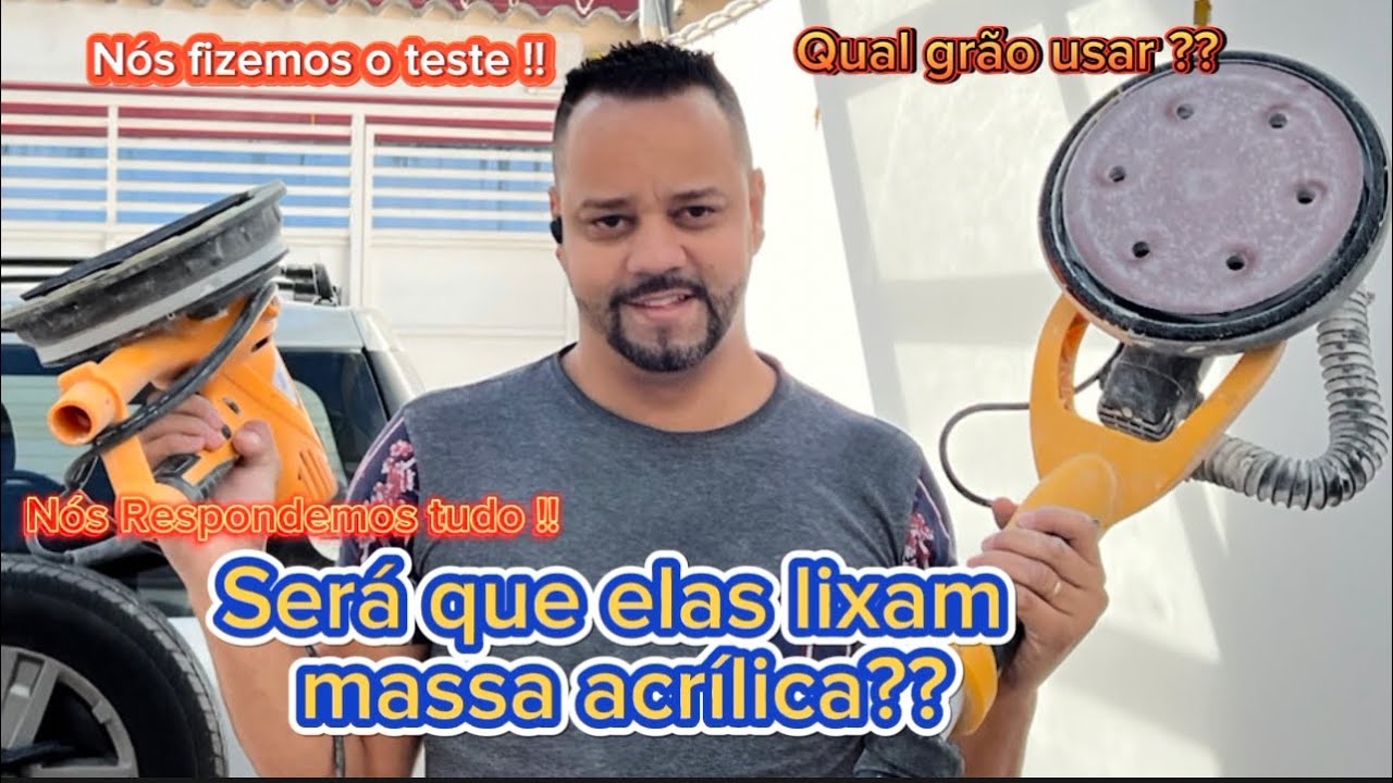Será que essas lixadeiras lixam MASSA acrílica ?? Nós fizemos o teste!! Saiba os grãos corretos.