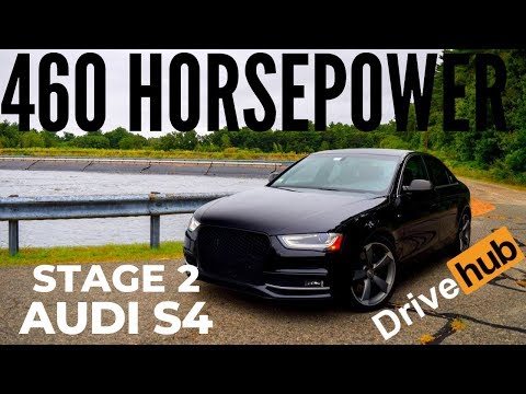 Part of a video titled This Audi S4 is a 460 Horsepower Monster with a 6-Speed ... - YouTube