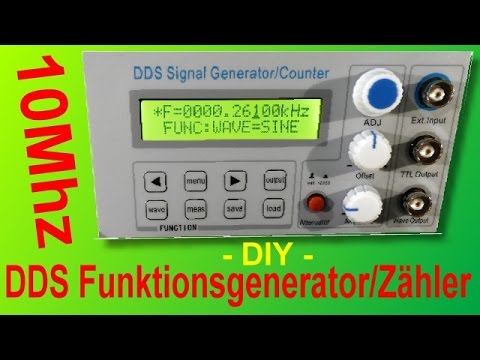 10Mhz DDS function generator / frequency meter / counter -DIY-