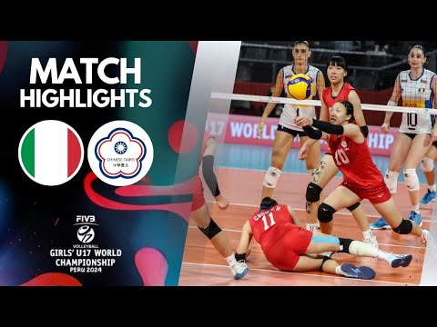 ITALY 🆚 CHINESE TAIPEI [4K] | Highlights | Girls' U17 Volleyball Bronze Medal Match | Peru 2024