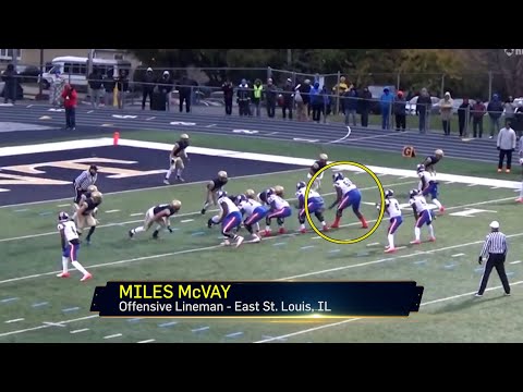 Miles McVay of East St. Louis is an All-American Offensive Lineman Committed to Alabama