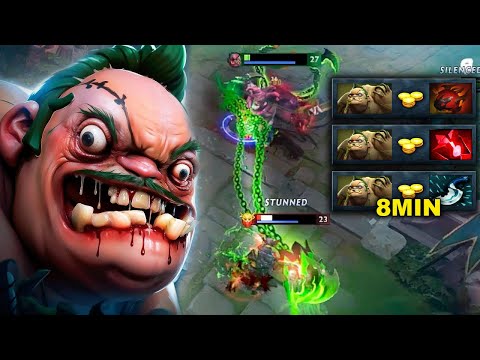 8 Min Blink Pudge🔥32 Kills Heart + Bloodstone Rampage Dota 2