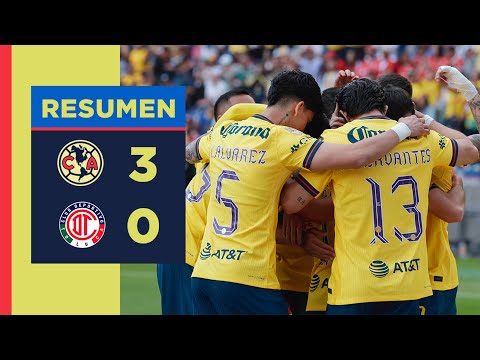 Resumen completo: América 3 vs. 0 Toluca | J10, CL25 | ¡Partidazo de las Águilas del América!