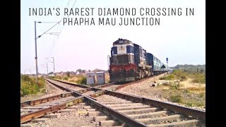 preview picture of video 'Rarest Diamond Crossing In Indian Railways'