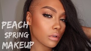 SPRING PEACH MAKEUP TUTORIAL FOUNDATION ROUTINE | SONJDRADELUXE