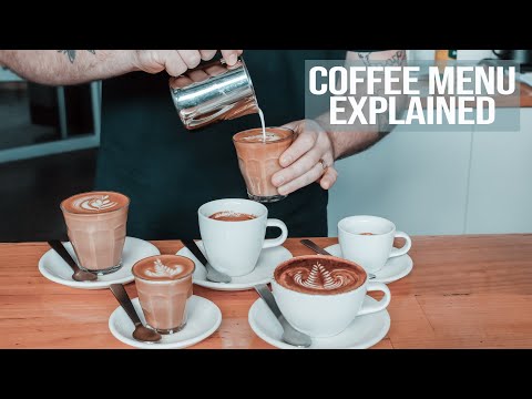 Coffee Menu Explained What the most common coffees are...