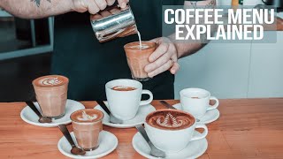 Coffee Menu Explained   What the most common coffees are and how to make them