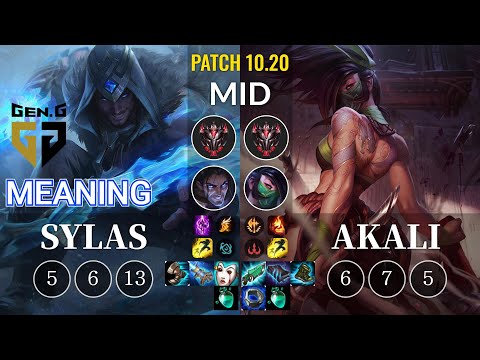 GEN Meaning Sylas vs Akali Mid - KR Patch 10.20
