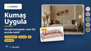 Kumaş Uygula: Gerçek Kumaş, Canlı 3D, Anında Teklif | istikbal × i-render