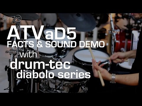 ATV aD5 hard facts & playing all kits on a drum-tec diabolo electronic drum kit