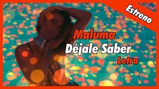 Maluma - Déjale Saber - Letra
