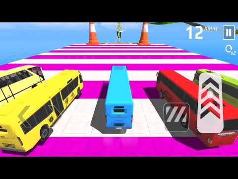 Bus Stunt Racing 3D Simulator - Impossible Bus Mega Ramp Driving - Android iOS GamePlay #13