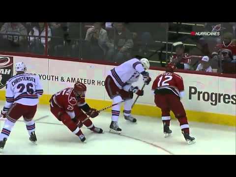 Eric Staal crushes brother Marc 2/22/11