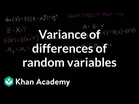 Variance of Differences of Random Variables 