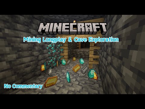 Minecraft Longplay Mining - Relaxing Mining and Cave Exploration - Ore Mining - No Commentary - 1.20