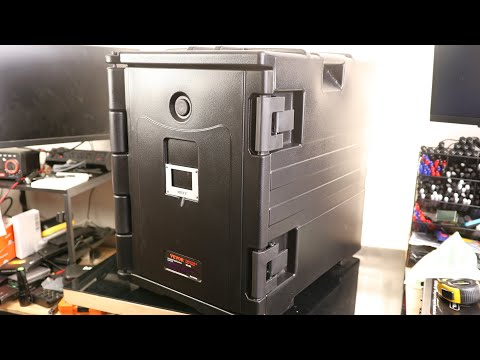 VEVOR Insulated Food Pan Carrier, 95 Qt Hot Box for Catering, LLDPE Food Box Carrier