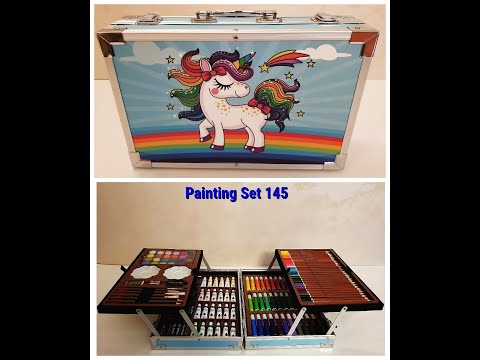 Набір для малювання для підлітків в алюмінієвій валізі з олійними фарбами, фломастерами та олівцями - фото 1 - id-p1981748768