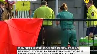 Man sets himself on fire outside New Zealand Parliament