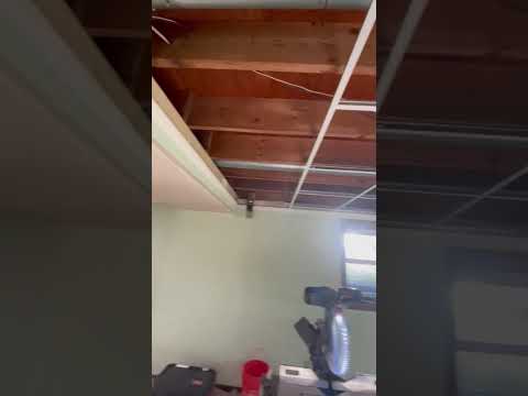 Ceiling grid replacement in-progress