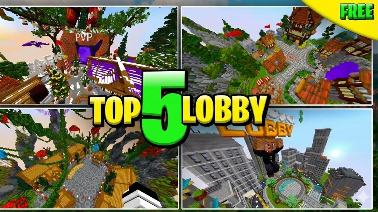 Top 5 Best Free Lobby for Minecraft Server 🎉 | Free Lobby Download link | Minecraft Lobby For Free!
