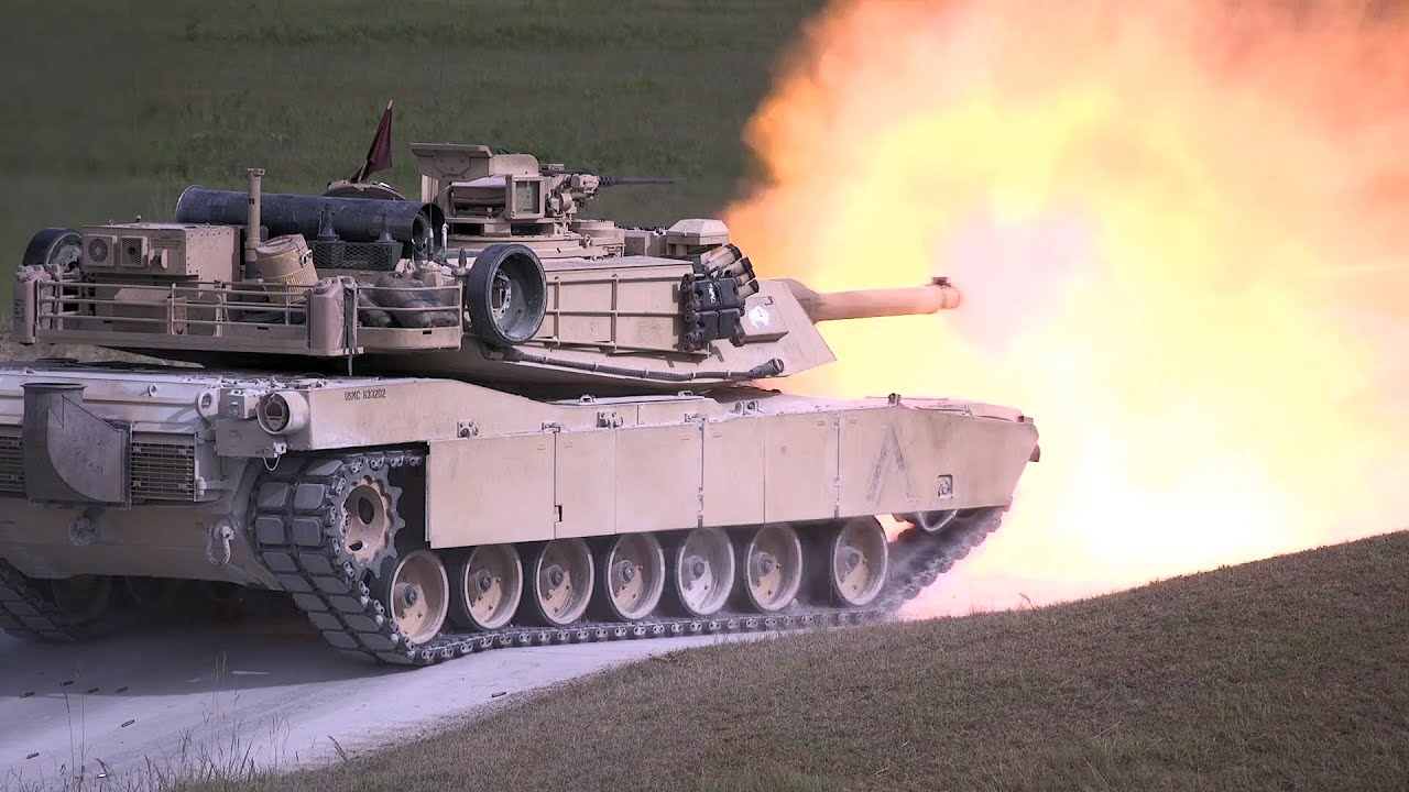 Marines Live-Fire M1A1 Tanks At Camp Lejeune