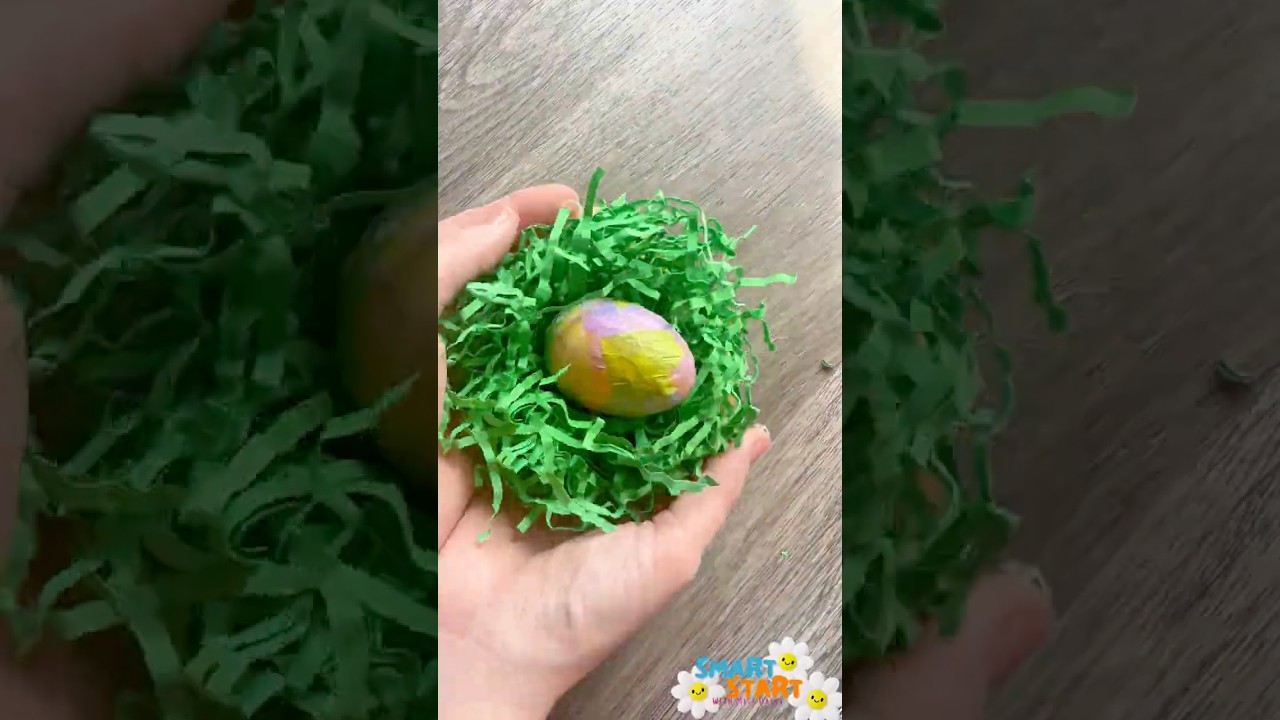 Easy Easter Egg Craft for Toddlers | Colorful Tissue Paper Eggs & Nest