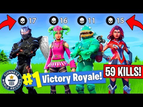 59 KILLS BY 1 SQUAD!! *NEW WORLD RECORD! (Fortnite FAILS & WINS #9) Video