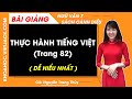 Thực hành tiếng Việt trang 82 Tập 2 Ngữ văn 7 Cánh diều