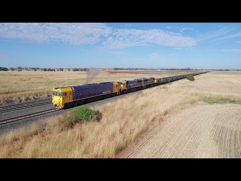 9146 Pacific National Broad Gauge Grain Train Departing Gheringhap (17/1/2023) - PoathTV Railways