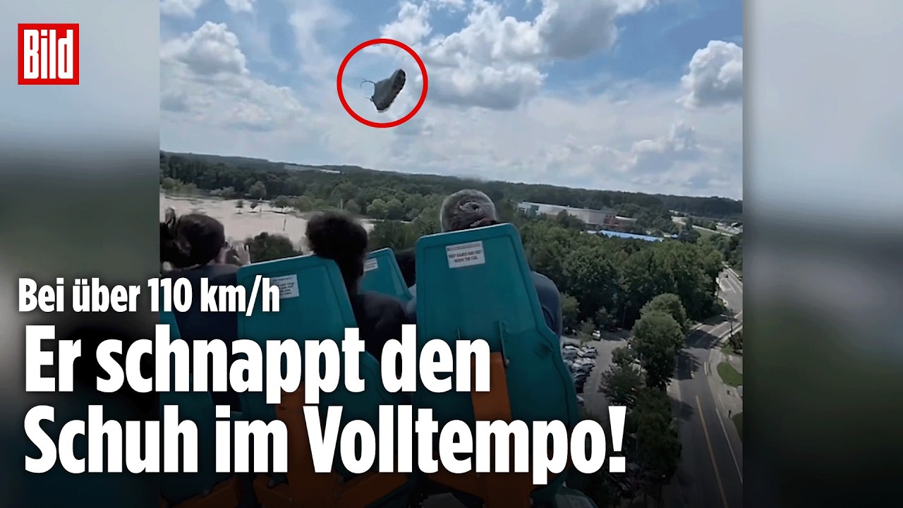 Achterbahn-Chaos: Schuh fliegt in Passagiere – Fahrgast wird zum Helden!
