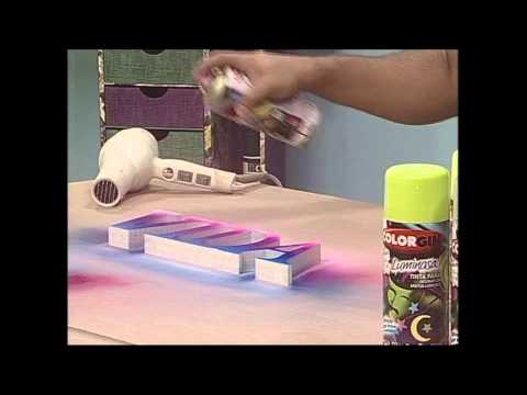 Colorgin no Ateliê na TV - Letras de MDF para decoração