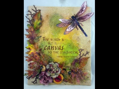 Mixed Media Dragonfly Canvas