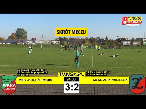 tv.nsk.pl [skrót meczu] MKS Wkra Żuromin - MLKS Żbik Nasielsk 3:2 (0:0) 2021-10-09 g. 13:00