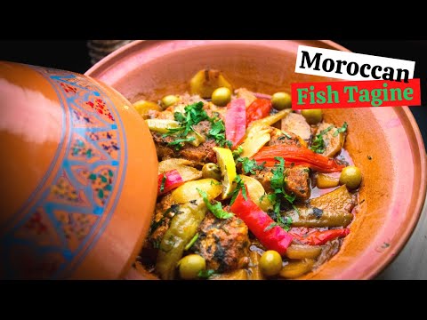 MOROCCAN FISH TAGINE | Fish Tagine with Vegetables | Delicious Moroccan Tagine Recipe with Cod #DIFK