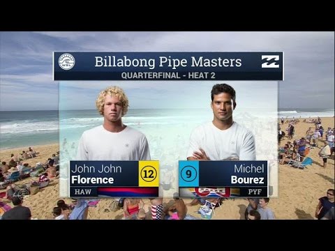 John John Florence vs. Michel Bourez -Quarterfinals, Heat 2 - 2016 Billabong Pipe Masters