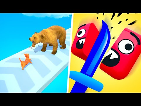 Cat Evolution | Cutting Run - Gameplay Mobile Android Level Up Running Max Level (Part 1)