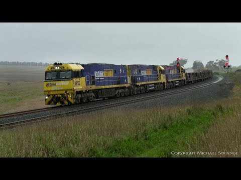 3PM4 Steel Train In Rain - PoathTV Australian Trains & Railways